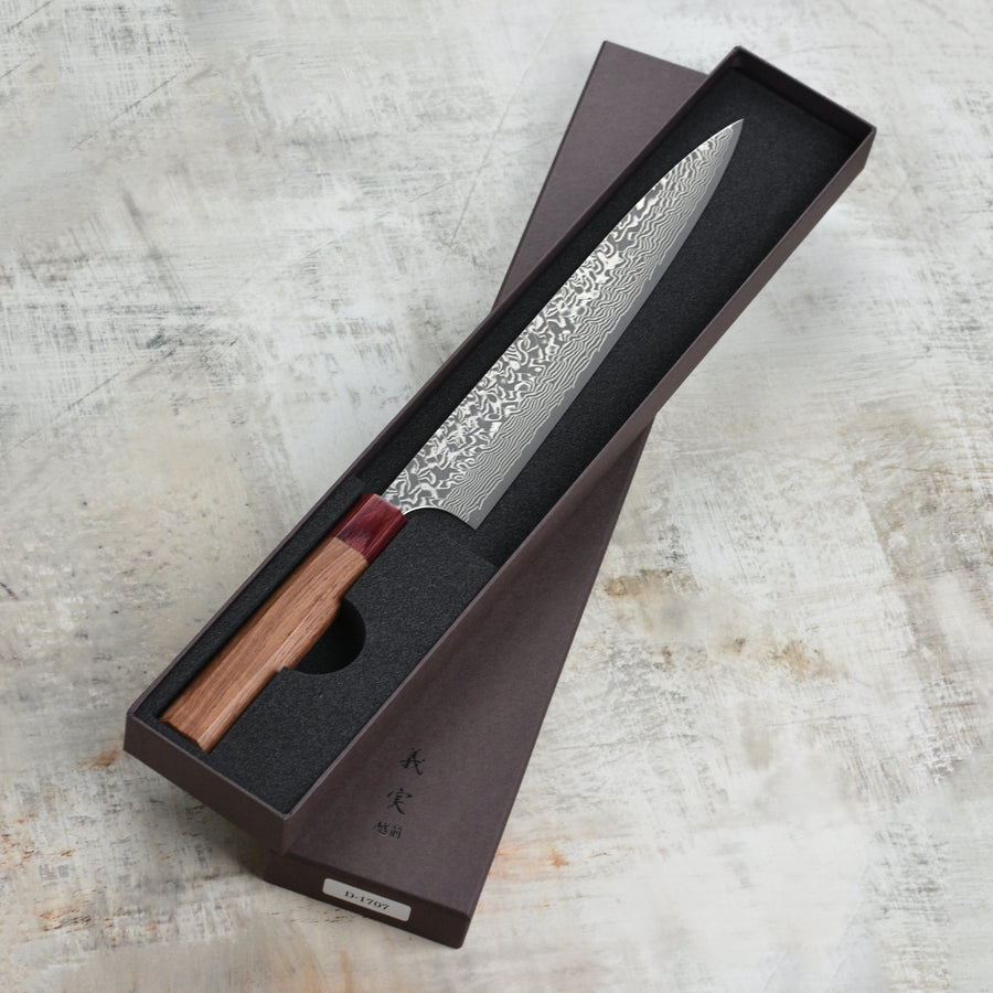 Yoshimi Kato SG2 Black Damascus Knife