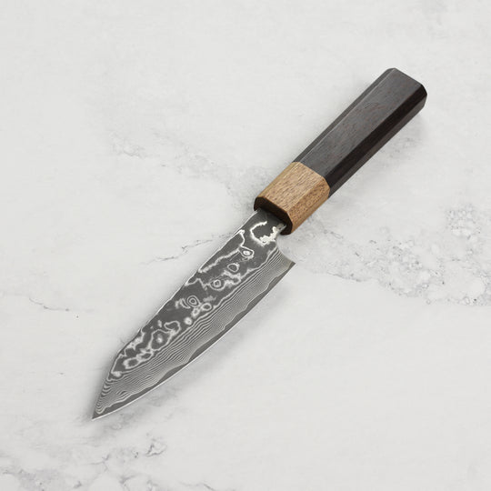 Hatono SG2 Kurozome Damascus 5.3" Kiritsuke Petty