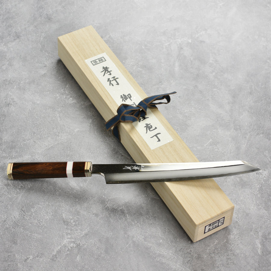 Takayuki Shiden Ginsan Single-Bevel 10.6" Kengata Yanagiba