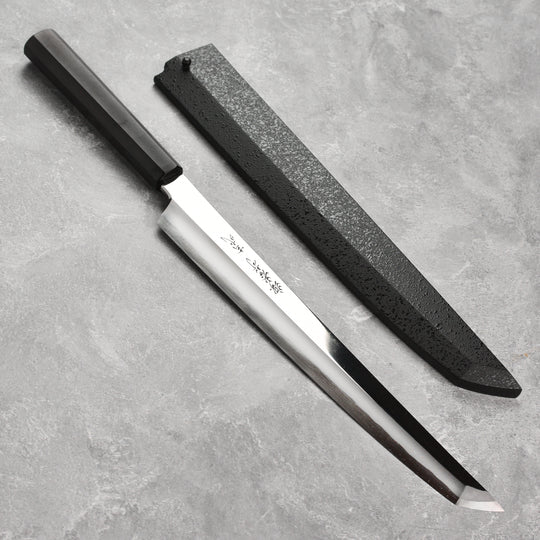 Takayuki x Itsuo Doi Genbu Aogami #2 Single-Bevel 11.8" Sakimaru Takohiki with Saya
