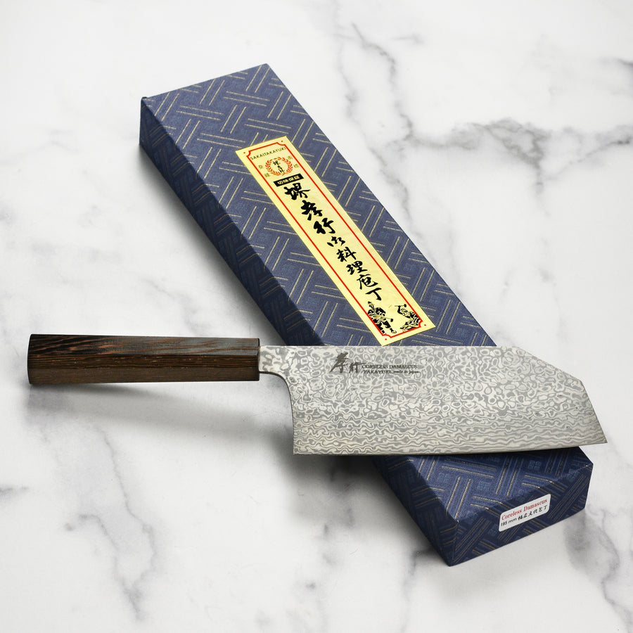 Takayuki Coreless Damascus 7.7" Tall Bunka