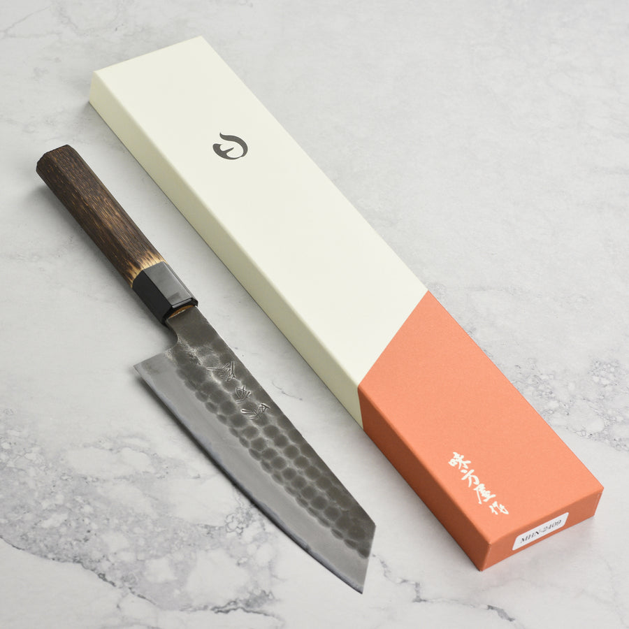 Hinoura Shirogami #2 Kurouchi Tsuchime 7" Bunka