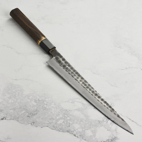 Hinoura Shirogami #2 Kurouchi Tsuchime 9.4" Sujihiki