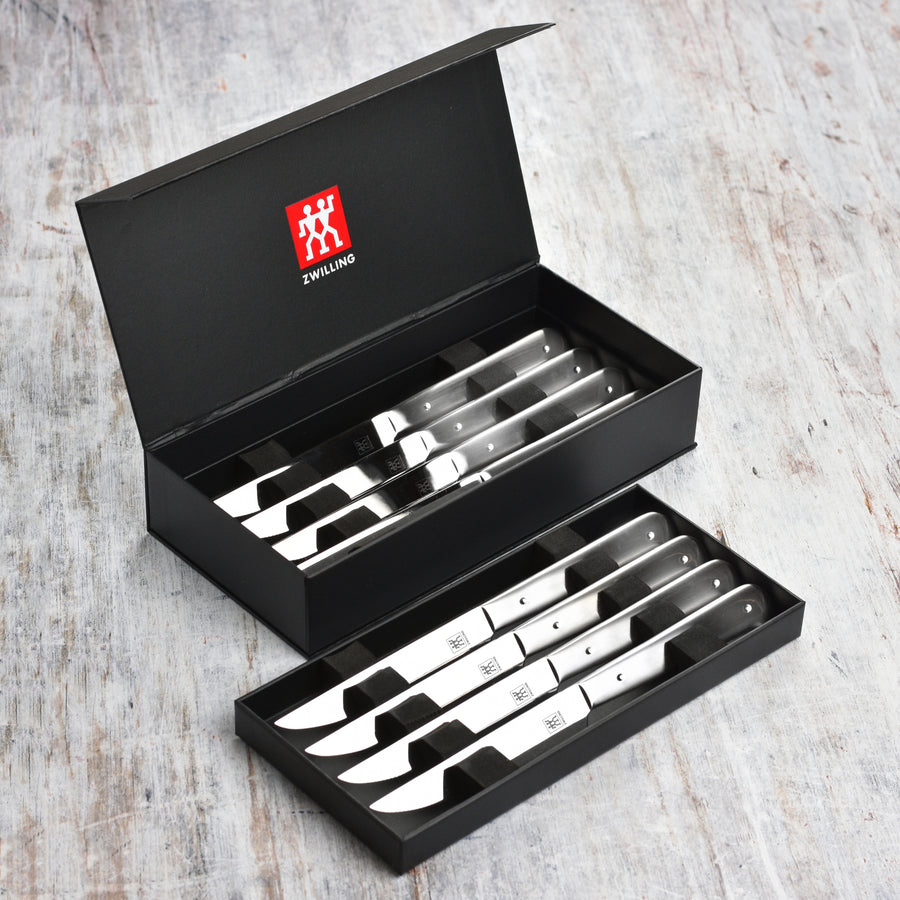 Zwilling 8 Piece Stainless Steel Porterhouse Steak Knife Set with Box