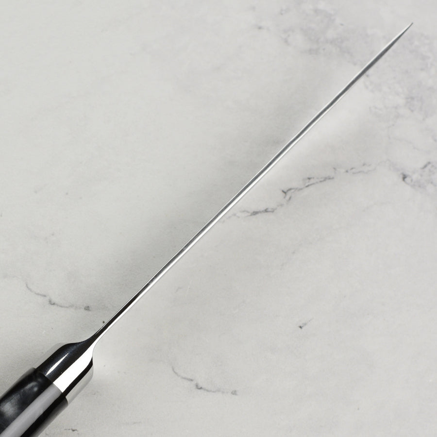 Nexus 4 Piece Damascus Steak Knife Set, Black Resin & Stabilized Wood
