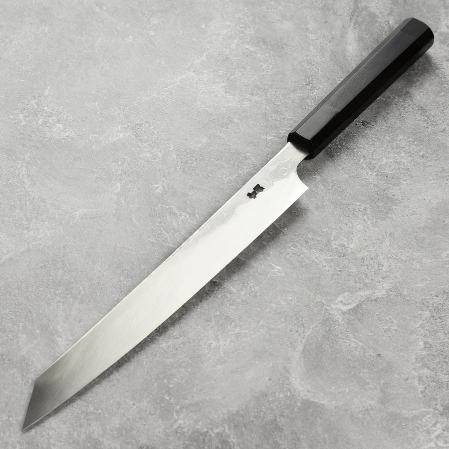 Takayuki Seiryu Aogami #2 Damascus Single-Bevel 10.6" Kengata Yanagiba with Saya