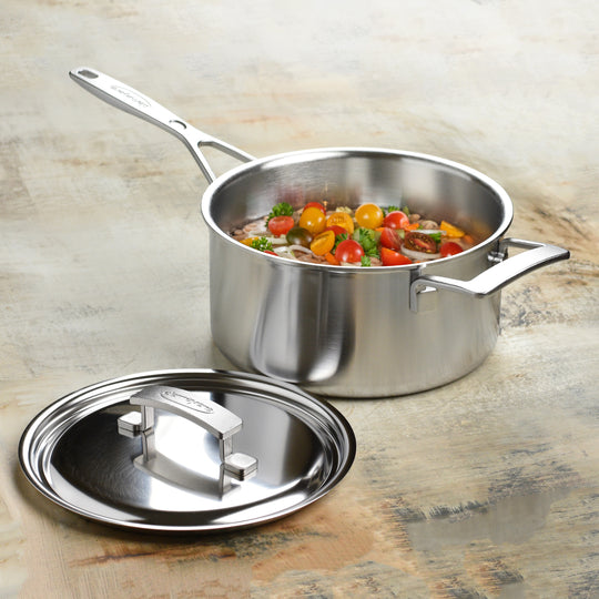 Demeyere Industry5 4-quart Stainless Steel Saucepan