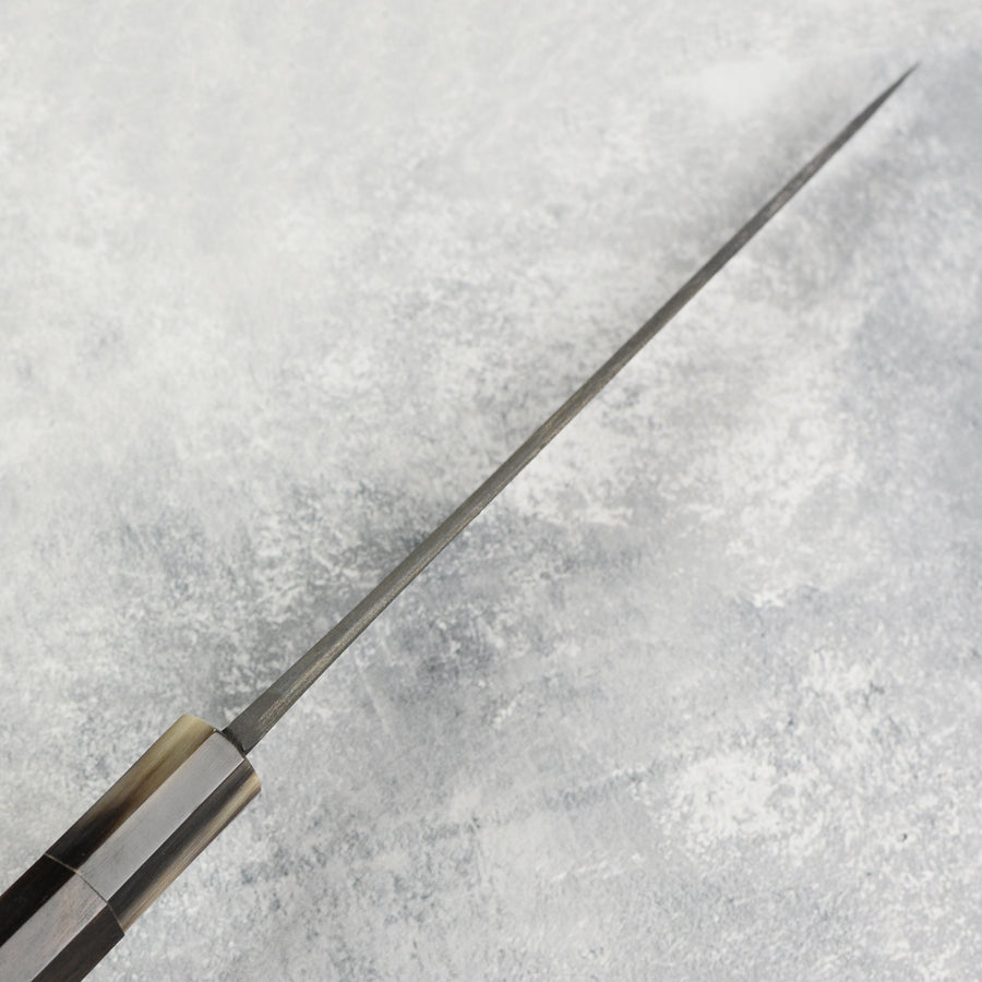 Hatsukokoro Shinkiro Aogami Super Kurouchi Damascus 5.9" Petty, Ebony with Ferrule