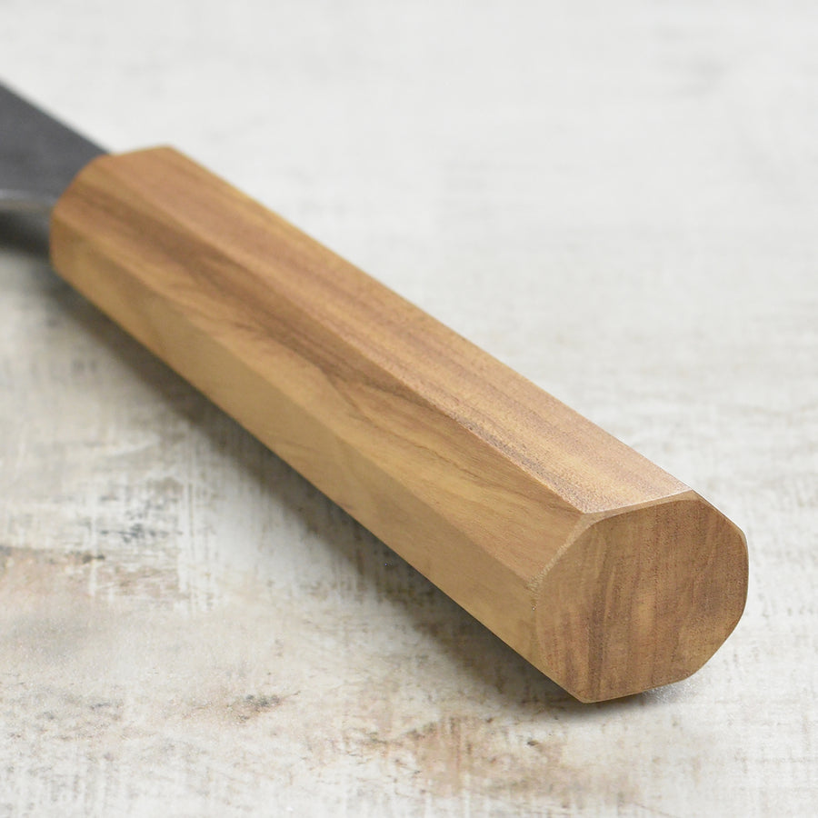 Yoshikane Shirogami #2 Kurouchi Stainless Clad 9.4" Gyuto, Olivewood