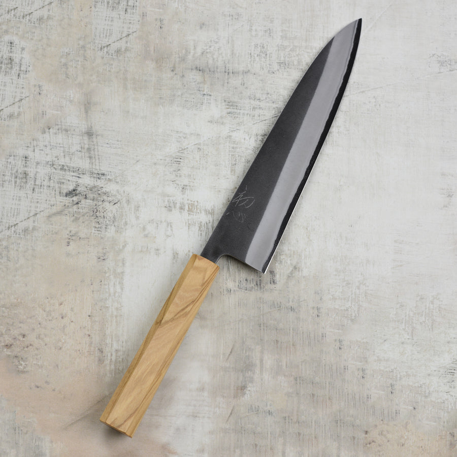 Yoshikane Shirogami #2 Kurouchi Stainless Clad 8.25" Gyuto, Olivewood