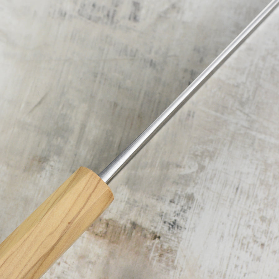Yoshikane Shirogami #2 Kurouchi Stainless Clad 8.25" Gyuto, Olivewood