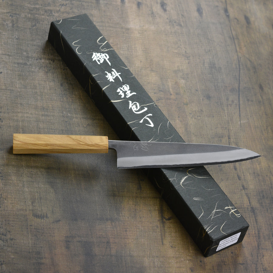 Yoshikane Shirogami #2 Kurouchi Stainless Clad 8.25" Gyuto, Olivewood