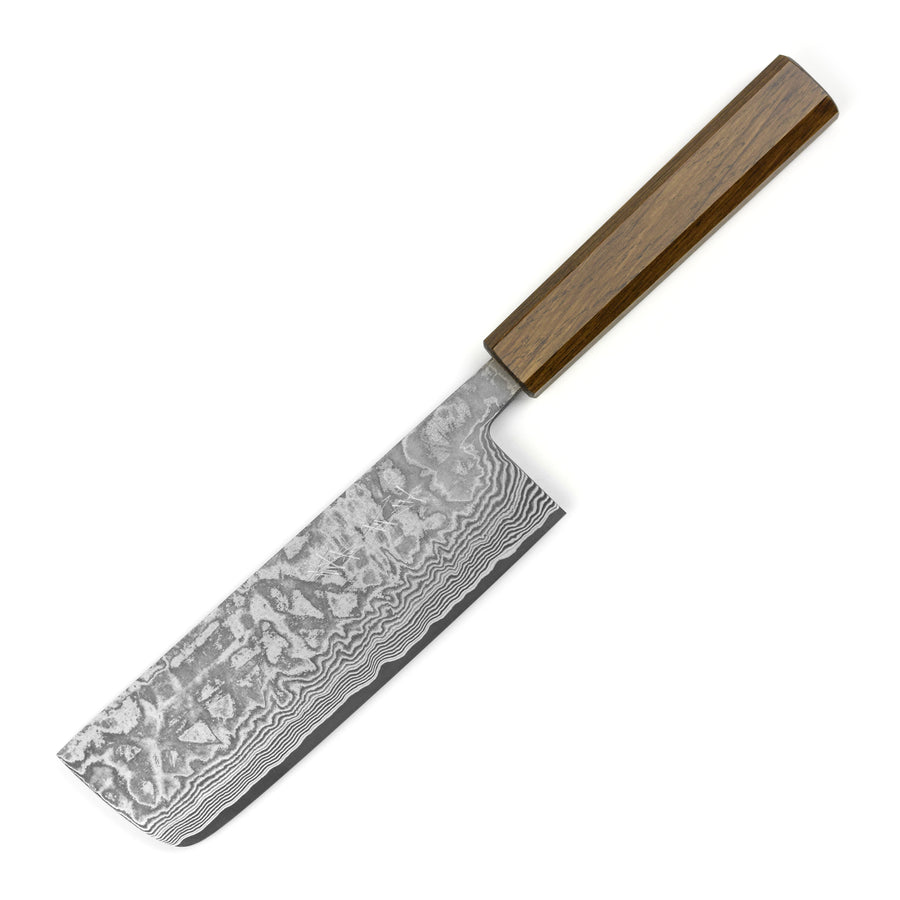 Shiro Kamo SG2 Kurozome Damascus 6.5" Nakiri