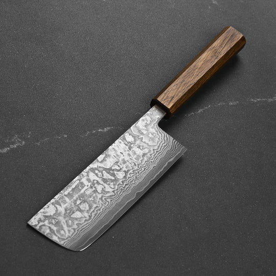 Shiro Kamo SG2 Kurozome Damascus 6.5" Nakiri