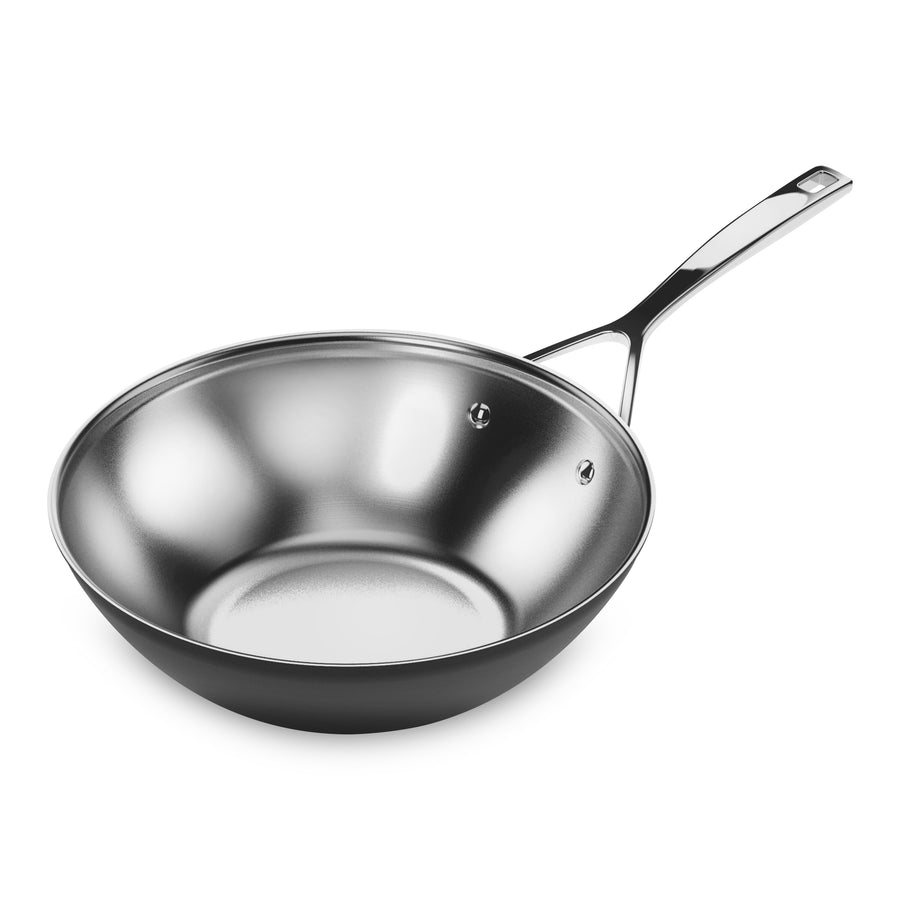 Demeyere Black 3.2-quart Flat Bottom Wok