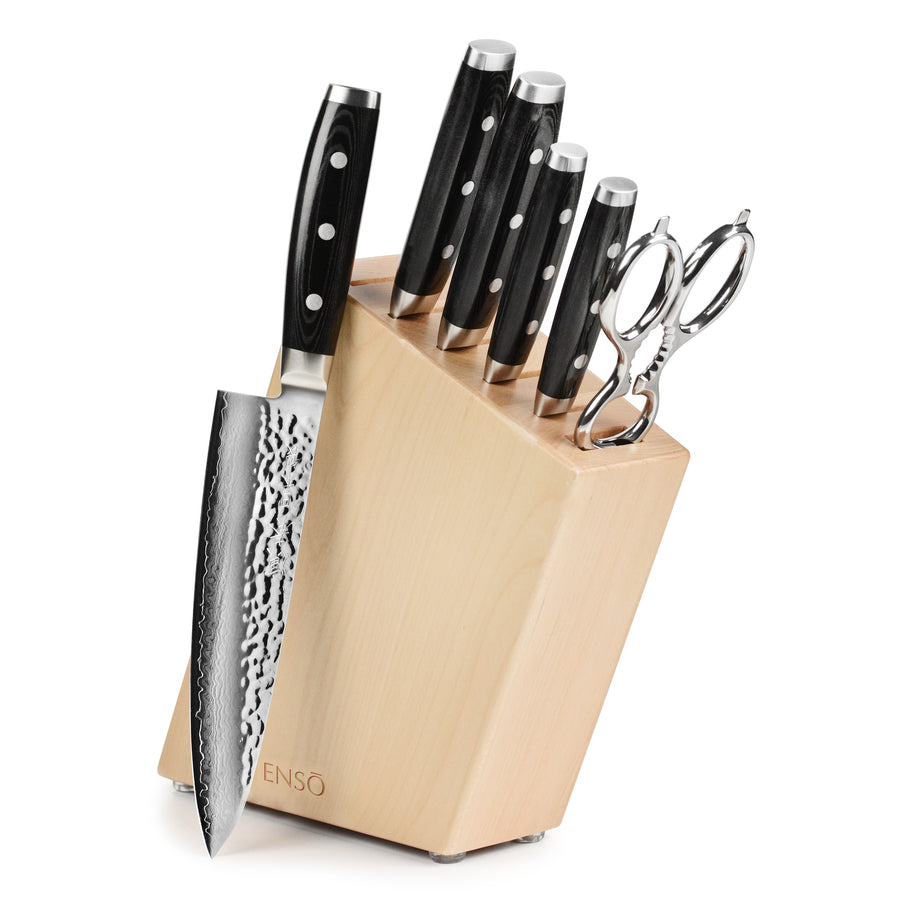 Enso HD 7 Piece Birch Knife Block Set