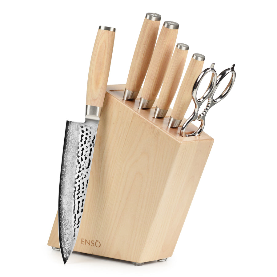 Enso Hizashi 7 Piece Slim Knife Block Set