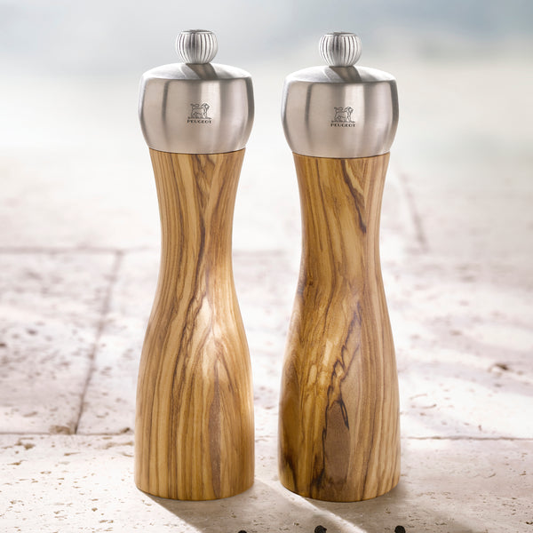 Peugeot Fidji Olivewood Salt & Pepper Mill Set – Cutlery and More