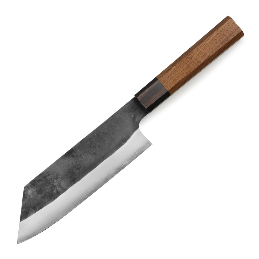 Hatono Aogami Super Kurouchi Stainless Clad 7" Bunka