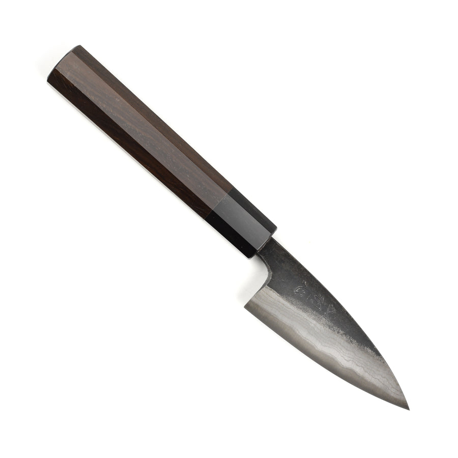 Hatsukokoro Kumokage Aogami Kurouchi Damascus 3.1" Petty