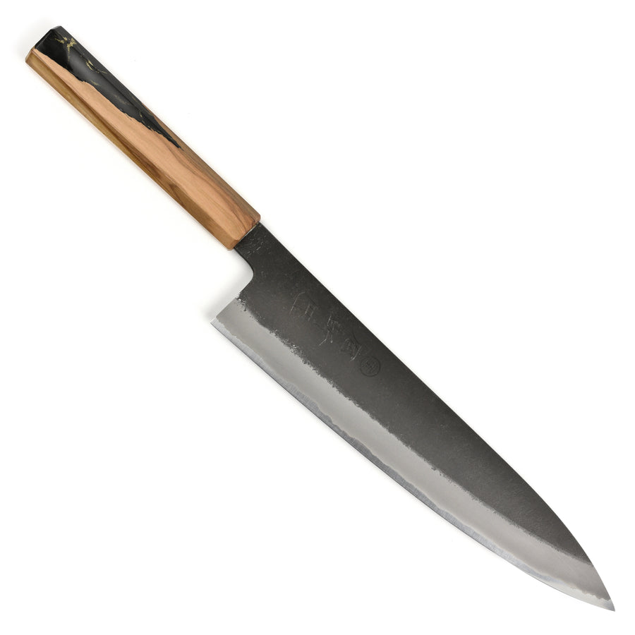 Hozan Tomoe x Hinoura Shirogami #2 Kurouchi 9.4" Gyuto