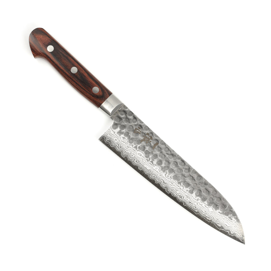 Ittetsu VG10 Hammered Damascus 7" Santoku