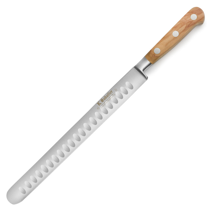 K Sabatier Olive Wood 10" Hollow Edge Slicing Knife