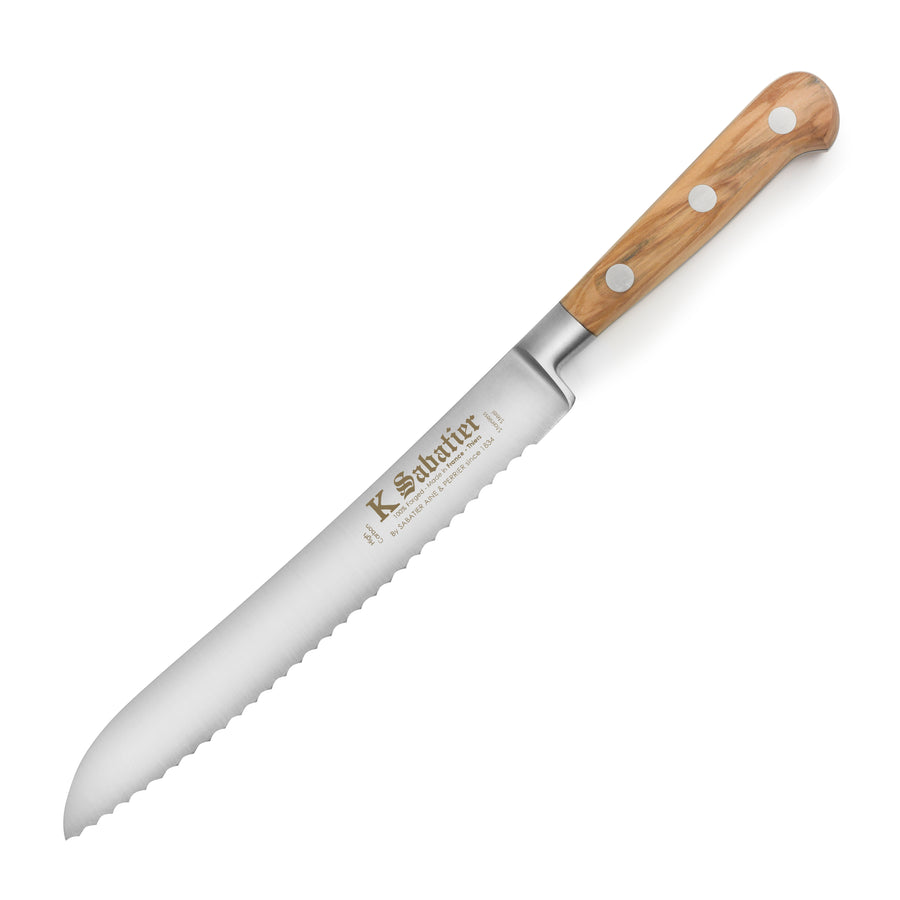 K Sabatier Olive Wood 8" Bread Knife