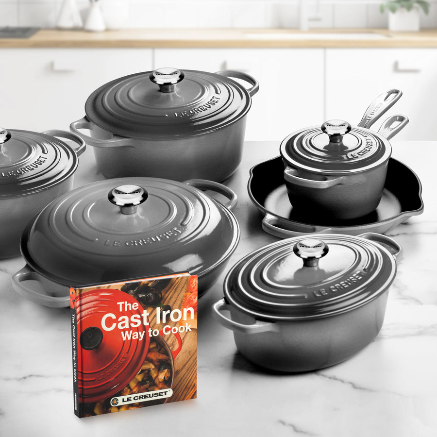 Le Creuset Signature Cast Iron 12 Piece Oyster Cast Iron Cookware Set