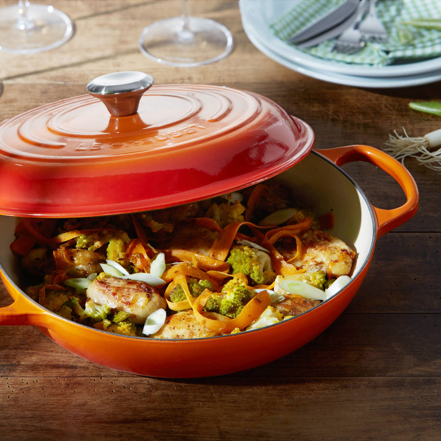 Le Creuset Braiser 5-qt Cast Iron Flame – Cutlery and More