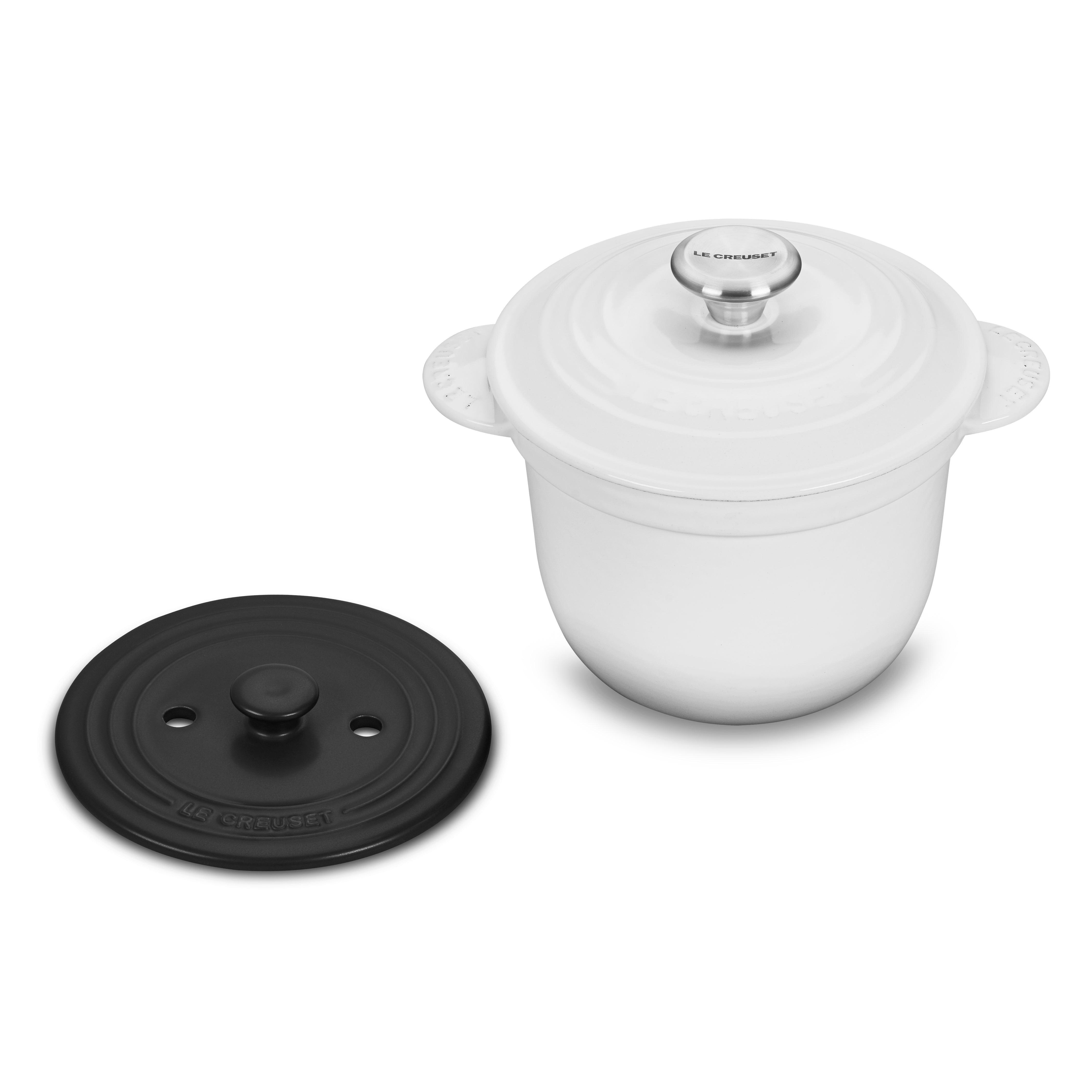 Le Creuset Rice Pot - 2.25-qt Cast Iron - White