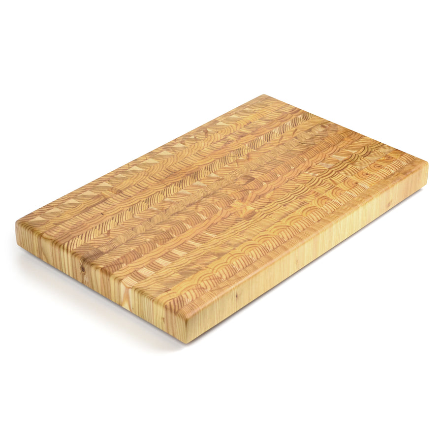 Larch Wood Large End Grain Cutting Board