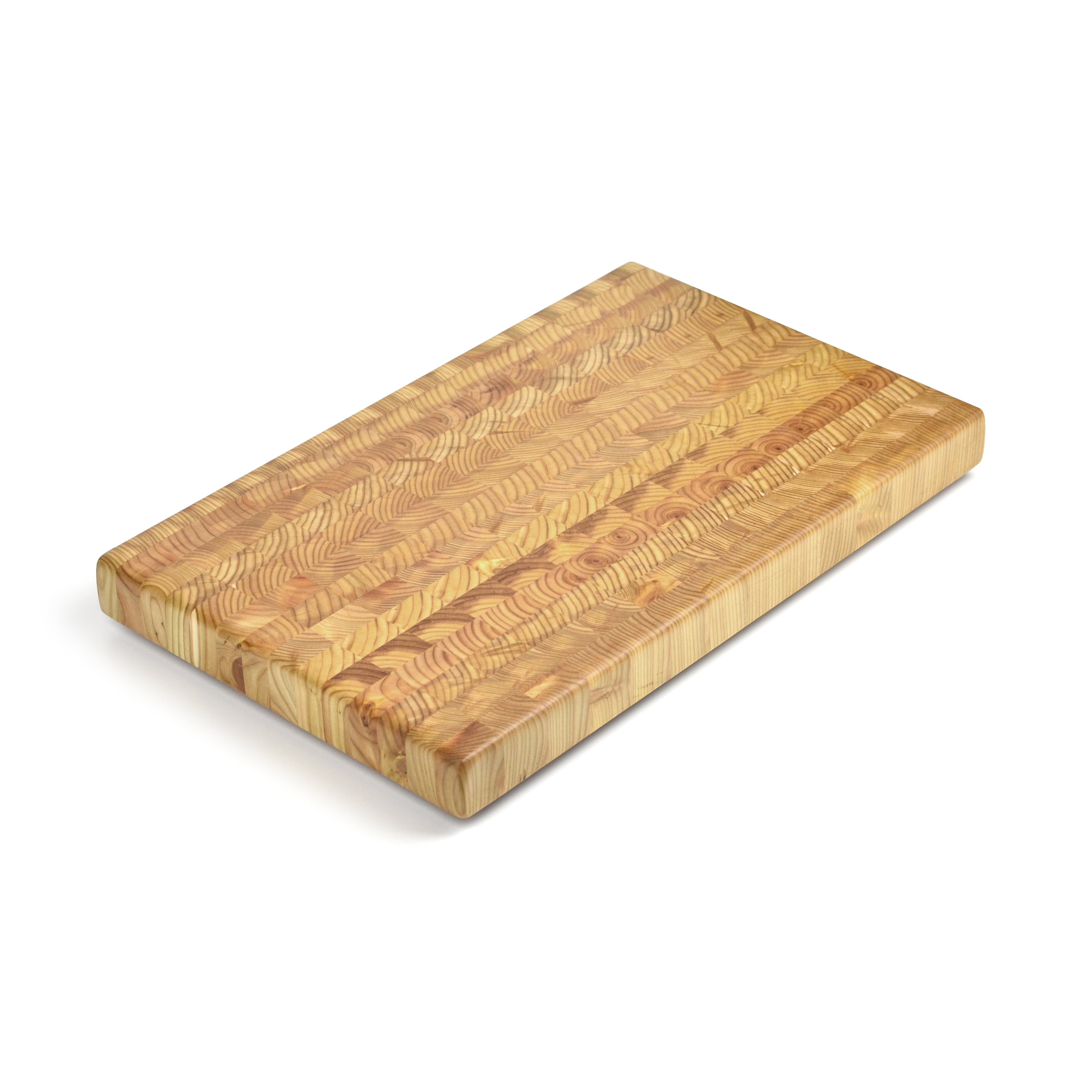 Larch Wood Small End Grain Cutting Board - Canadian Made