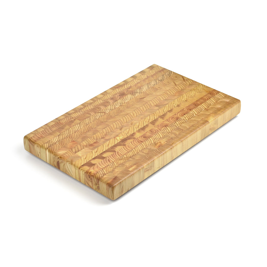 Larch Wood Small End Grain Cutting Board