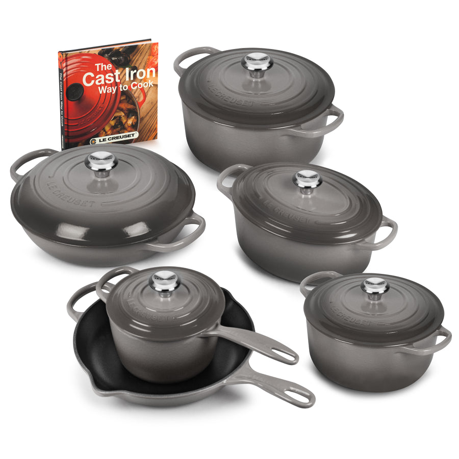 Le Creuset Signature Cast Iron 12 Piece Oyster Cast Iron Cookware Set