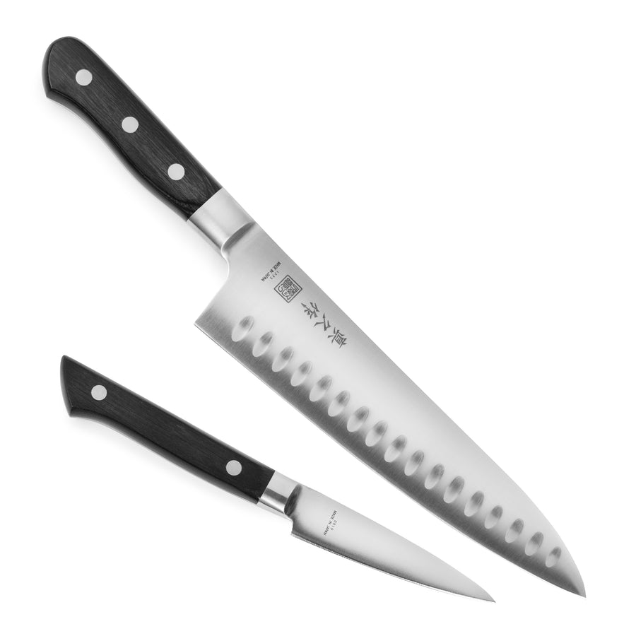 MAC Professional 8" Hollow Edge Chef's Knife with 3.25" Paring Knife