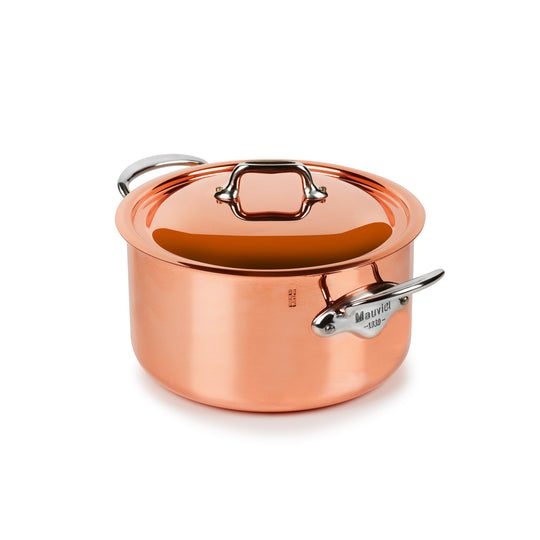 Mauviel M'6S 5.7-quart Induction Copper Stock Pot