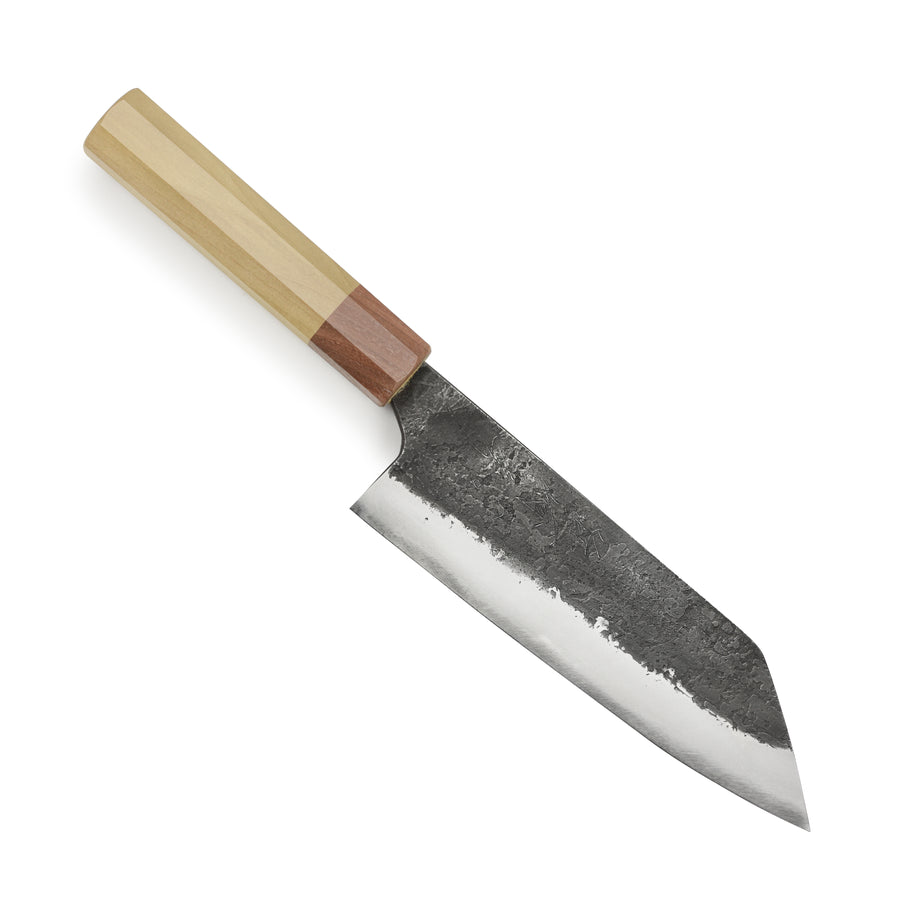 Mazaki Shirogami #2 Kurouchi Nashiji 7" Santoku