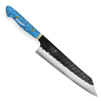 Nigara SG2 Kurouchi Tsuchime Kiritsuke with Blue Turquoise
