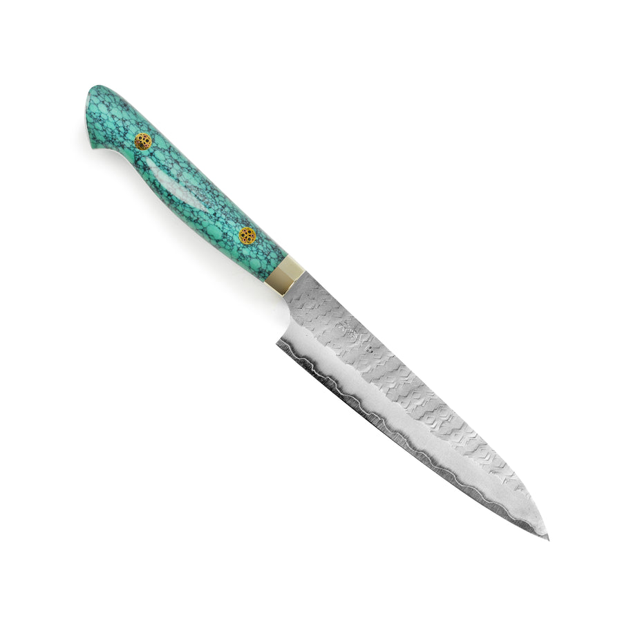 Nigara SG2 Migaki Tsuchime 5.9" Petty, Green Turquoise