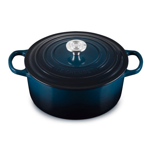 Le Creuset Signature Cast Iron 7.25-quart Nuit Round Dutch Oven with Crucible Knob
