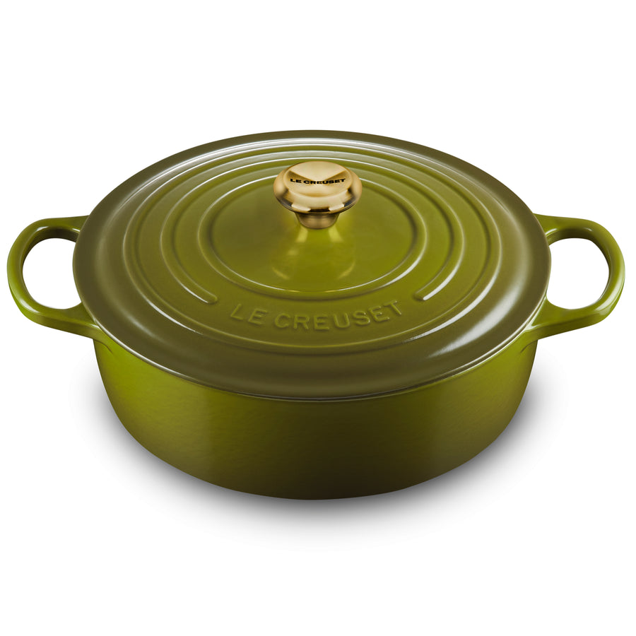 Le Creuset Signature Cast Iron 6.75-quart Olive Round Wide Dutch Oven