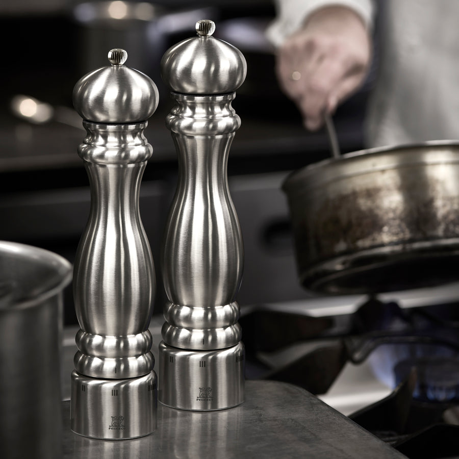 Peugeot Paris Chef u'Select Stainless Steel 12 Pepper & Salt Mill Set