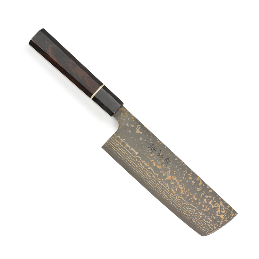 Saji Black Gold Damascus 6.5" Nakiri Knife