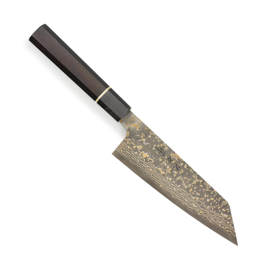 Saji Black Gold Damascus 6.7" Bunka Knife