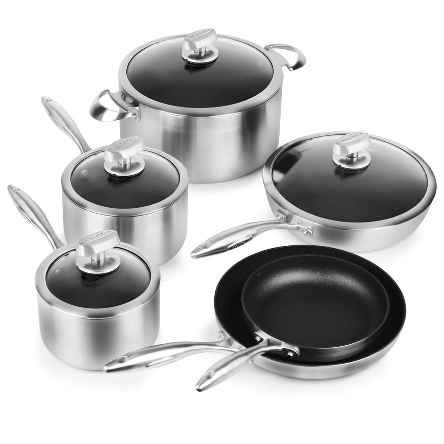 Scanpan CX+ Cookware Set - 10 Piece Stainless Steel Nonstick – Cutlery ...