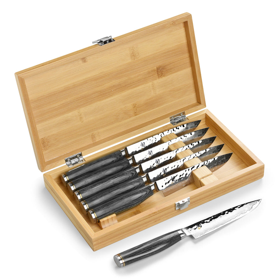 Shun Premier Grey 6 Piece Steak Knife Set with Case