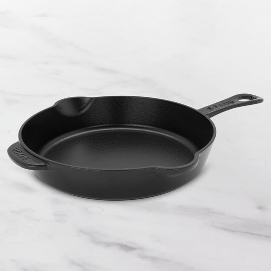 Staub 11" Matte Black Cast Iron Deep Traditional Skillet