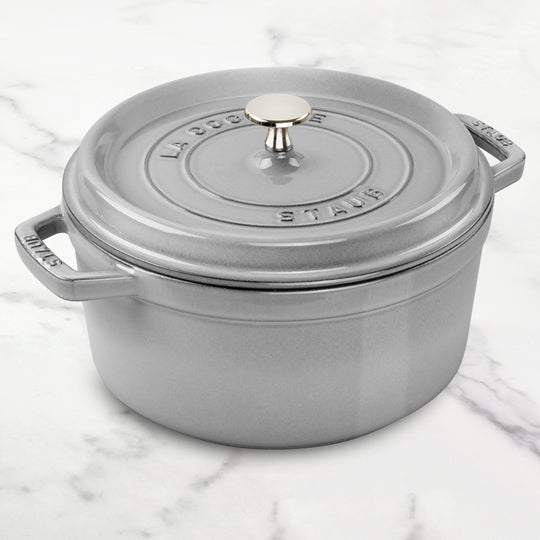 Staub 13.25-quart Graphite Gray Round Dutch Oven