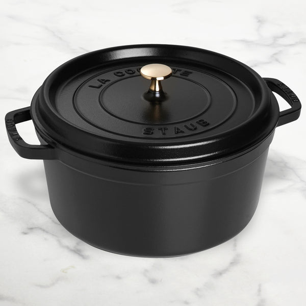 STAUB La Cocotte ブラック 3個セット16cm Staub Dutch Oven - 13.25-qt Round Cast Iron Cocotte - Matte Black